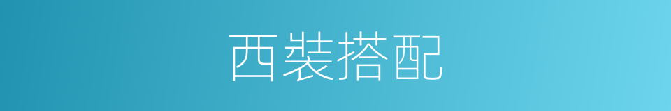 西裝搭配的同義詞