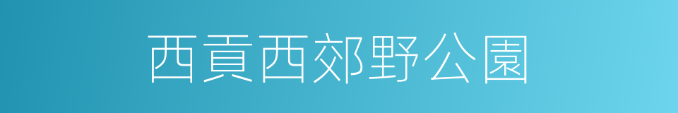 西貢西郊野公園的同義詞