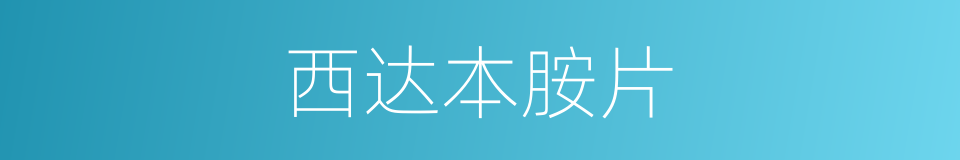 西达本胺片的同义词