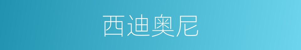 西迪奥尼的同义词