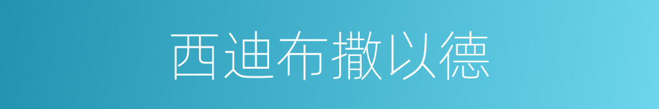 西迪布撒以德的同义词