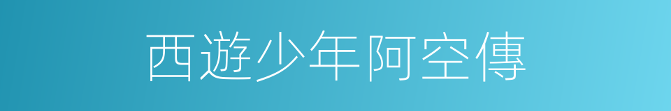 西遊少年阿空傳的同義詞