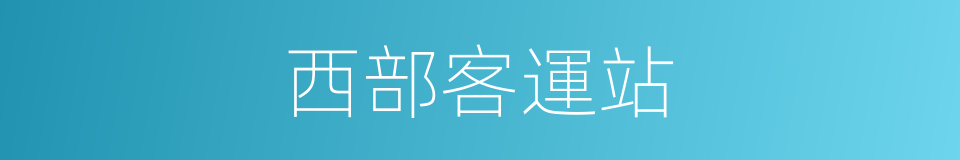 西部客運站的同義詞