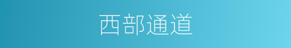 西部通道的同义词
