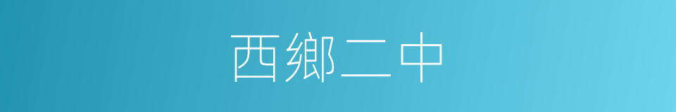 西鄉二中的同義詞