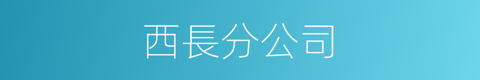 西長分公司的同義詞