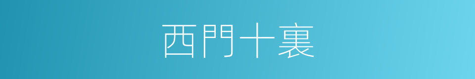 西門十裏的同義詞