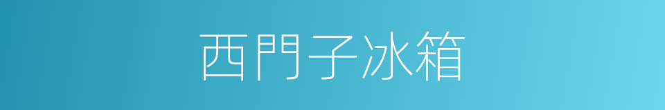 西門子冰箱的同義詞