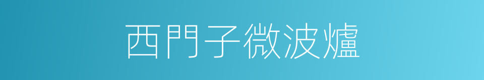 西門子微波爐的同義詞