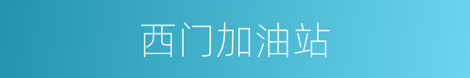 西门加油站的同义词