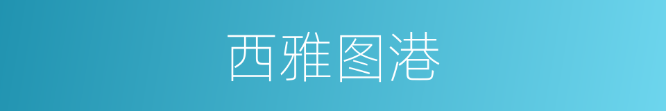 西雅图港的同义词