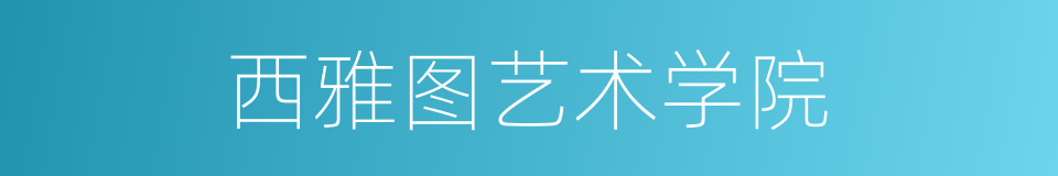 西雅图艺术学院的同义词