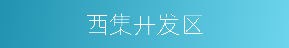 西集开发区的同义词
