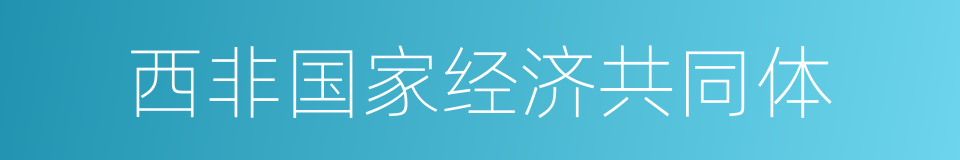 西非国家经济共同体的同义词