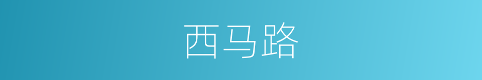 西马路的同义词