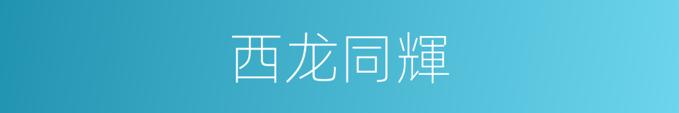西龙同輝的同義詞