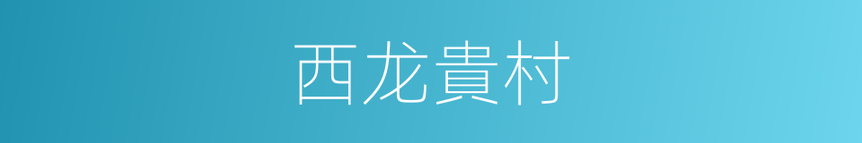 西龙貴村的同義詞