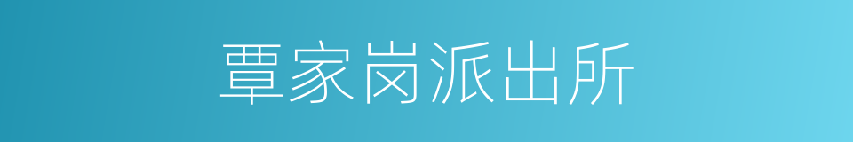 覃家岗派出所的同义词