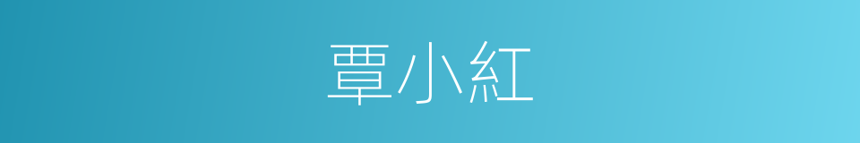 覃小紅的同義詞
