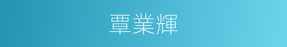 覃業輝的同義詞