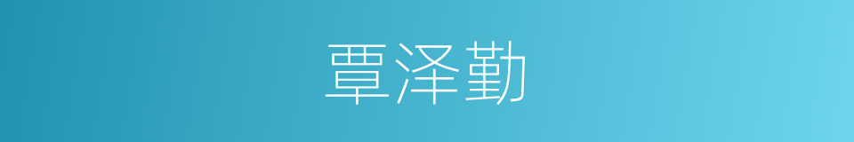 覃泽勤的同义词