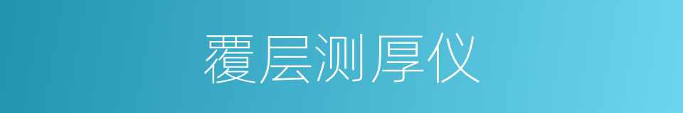 覆层测厚仪的同义词
