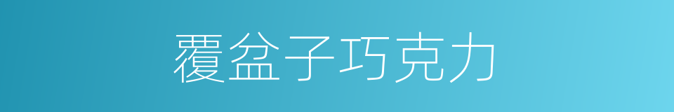 覆盆子巧克力的同义词