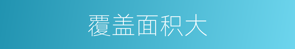 覆盖面积大的同义词
