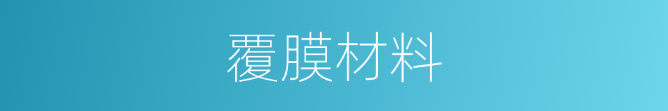 覆膜材料的同义词