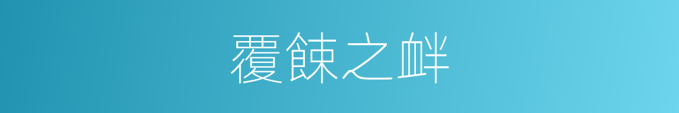 覆餗之衅的意思