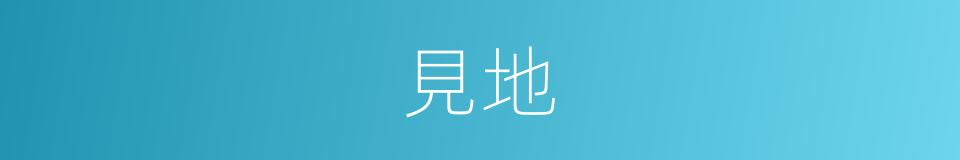 見地的意思