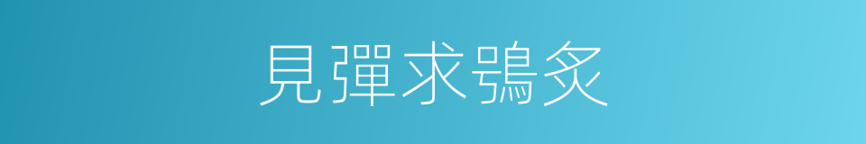 見彈求鴞炙的意思