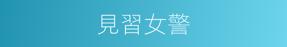 見習女警的同義詞