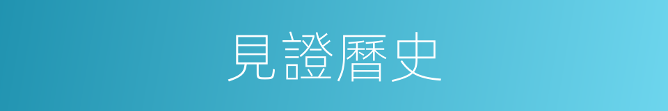 見證曆史的同義詞