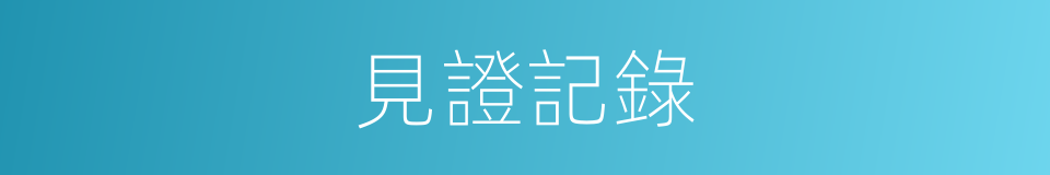 見證記錄的同義詞