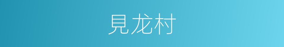 見龙村的同義詞