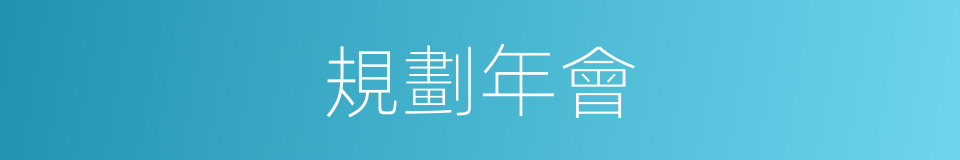 規劃年會的同義詞