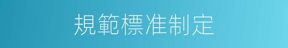 規範標准制定的同義詞