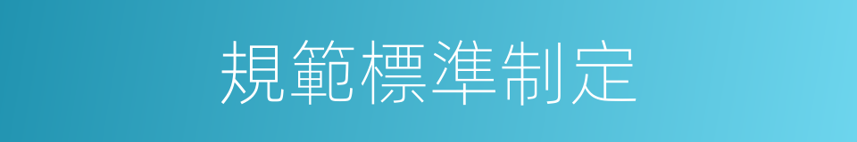 規範標準制定的同義詞