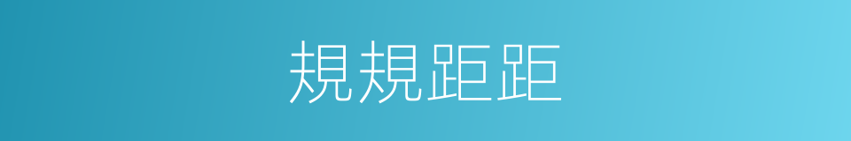 規規距距的同義詞