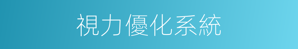 視力優化系統的同義詞