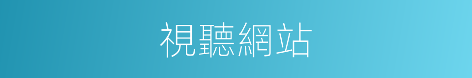 視聽網站的同義詞