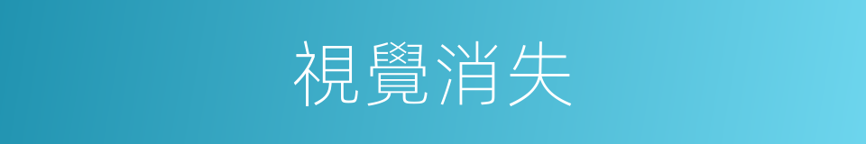 視覺消失的同義詞