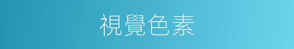 視覺色素的同義詞