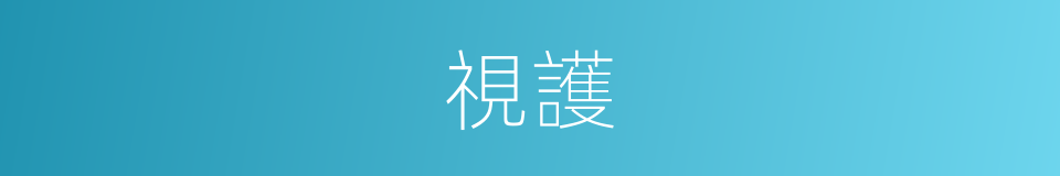 視護的同義詞