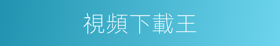 視頻下載王的同義詞