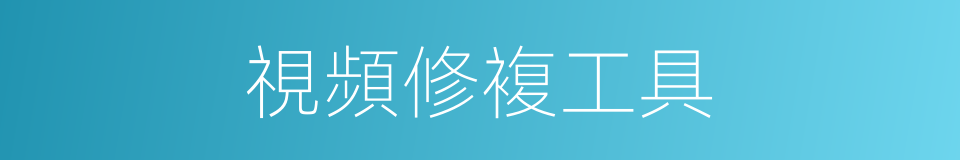 視頻修複工具的同義詞