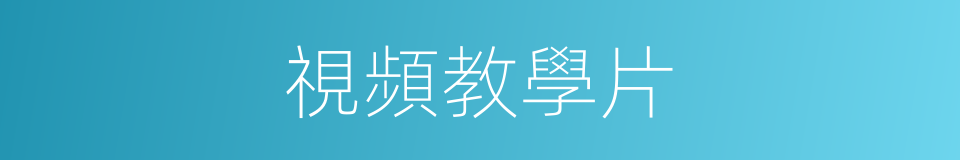 視頻教學片的同義詞