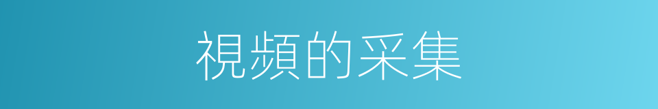 視頻的采集的同義詞