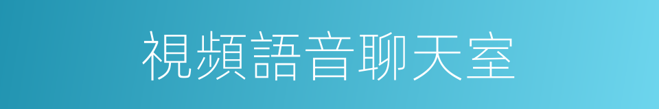 視頻語音聊天室的同義詞